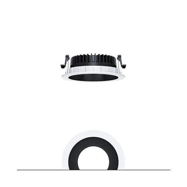 Zumtobel 62926801 LED Decken-Einbauleuchte PANOS R R150 1k-840 SWI L BK WH
