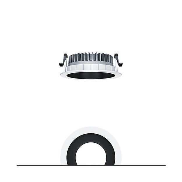 Zumtobel 62926809 LED Decken-Einbauleuchte PANOS R R150 3k-840 SWI L BK WH