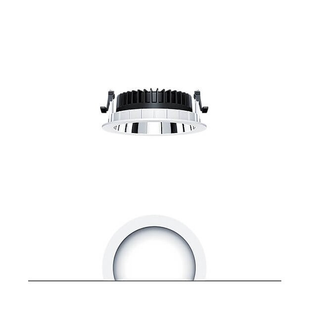 Zumtobel 62926832 LED Decken-Einbauleuchte PANOS R R150 2k-830 SWI L AL WH