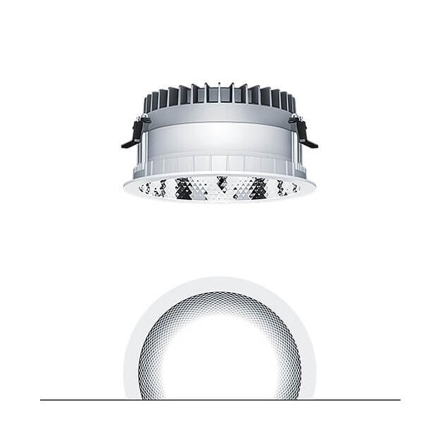 Zumtobel 62926877 LED Decken-Einbauleuchte PANOS R R200 3k-840 SWI H FAL WH