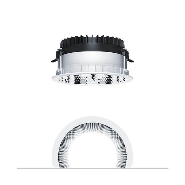 Zumtobel 62927040 LED Decken-Einbauleuchte PANOS R R200 2k-940 LDO H FAL WH