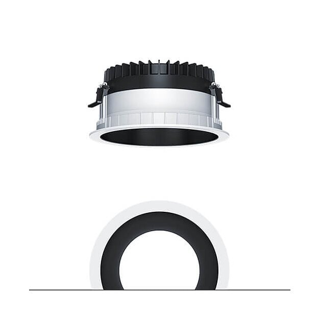 Zumtobel 62927065 LED Decken-Einbauleuchte PANOS R R200 2k-940 SWI H BK WH
