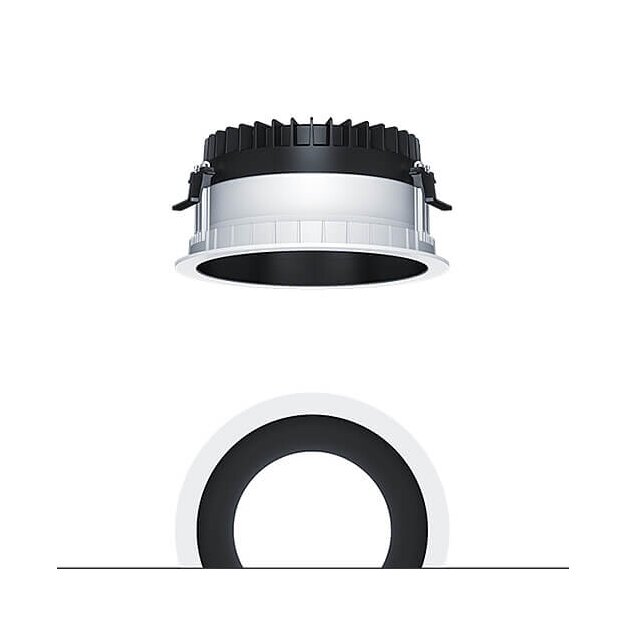 Zumtobel 62927110 LED Decken-Einbauleuchte PANOS R R200 1k-930 SWI H BK WH