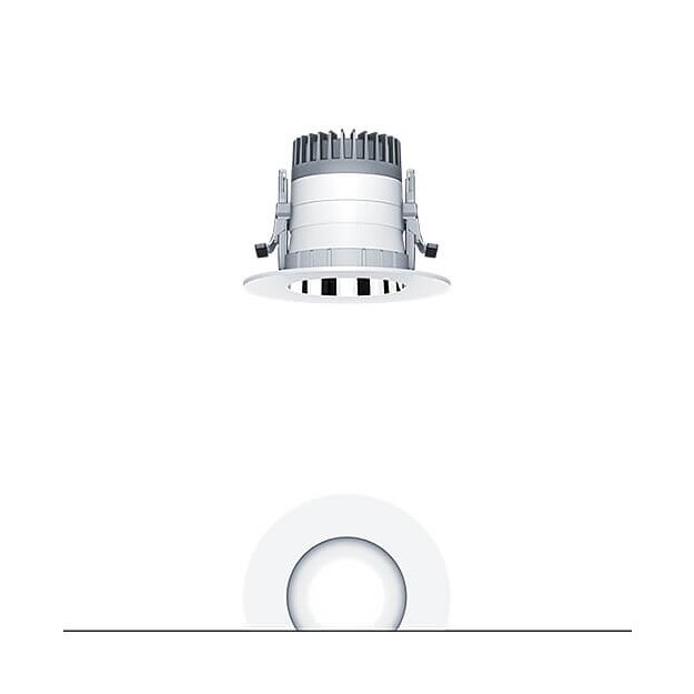 Zumtobel 62927744 LED Decken-Einbauleuchte PANOS R R100 1k-940 LDO H AL RET WH