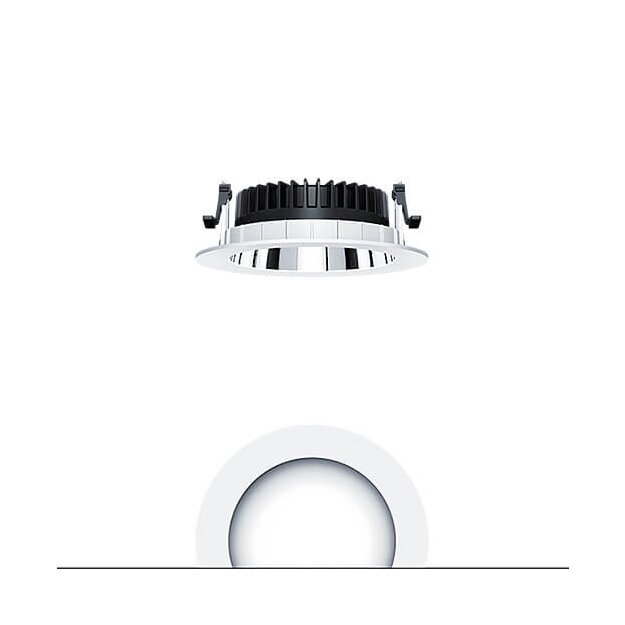Zumtobel 62927751 LED Decken-Einbauleuchte PANOS R R150 1k-940 LDO L AL RET WH