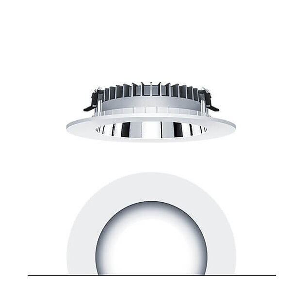 Zumtobel 62927764 LED Decken-Einbauleuchte PANOS R R200 5k-940 LDO L AL RET WH