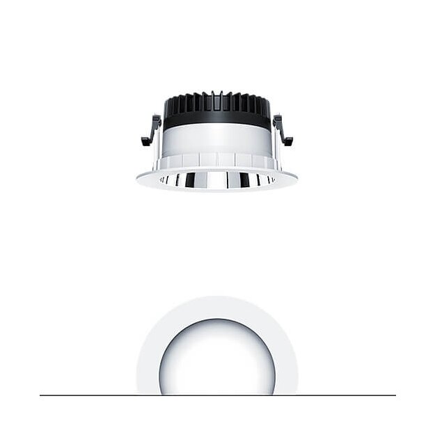 Zumtobel 62928943 LED Decken-Einbauleuchte PANOS R R150 2k-830 LDO H AL RET WH