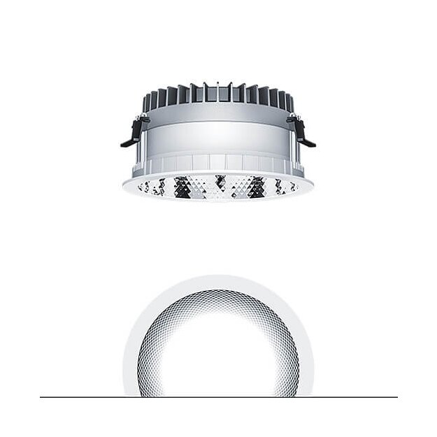 Zumtobel 62930992 LED Decken-Einbauleuchte PANOS R R200 3k-9TW LDO H FAL WH