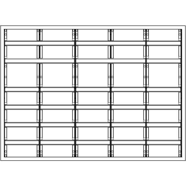 F-Tronic 7110717 Verteilerschrank VS5-6-RK 5-feldrig 6r Reihenklemmen 950x1300x210mm VS5-6-RK