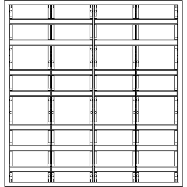 F-Tronic 7110721 Verteilerschrank VS4-7-RK 4-feldrig 7r Reihenklemmen 1100x1050x210mm VS4-7-RK
