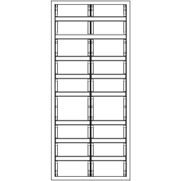 F-Tronic 7110724 Verteilerschrank VS2-8-RK 2-feldrig 8r Reihenklemmen 1250x550x210mm VS2-8-RK
