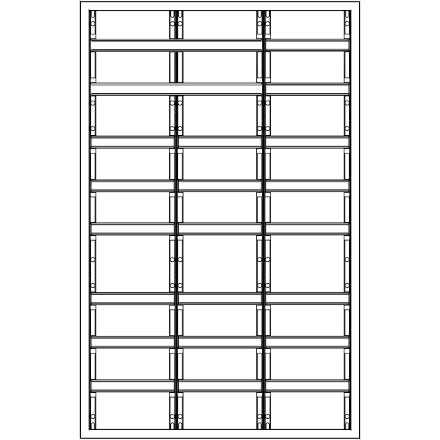 F-Tronic 7110725 Verteilerschrank VS3-8-RK 3-feldrig 8r Reihenklemmen 1250x800x210mm VS3-8-RK