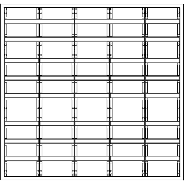 F-Tronic 7110727 Verteilerschrank VS5-8-RK 5-feldrig 8r Reihenklemmen 1250x1300x210mm VS5-8-RK