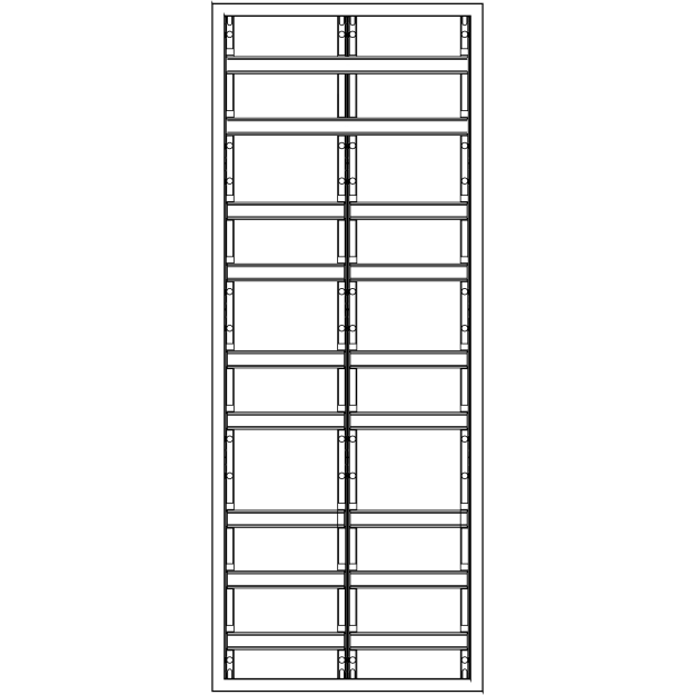 F-Tronic 7110729 Verteilerschrank VS2-9-RK 2-feldrig 9r Reihenklemmen 1400x550x210mm VS2-9-RK