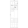F-Tronic 7160180 Zähleranschlusssäule 2-feldrig H=2010mm 3.HZ 25mm² ohne Haube ZSA202-2-ZK25-APZ-HO