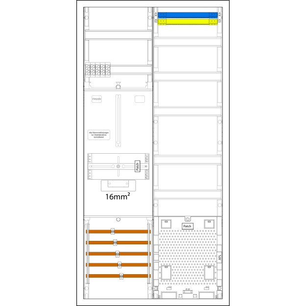 F-Tronic 7190201 Zählerplatz-Set 3HZ721APZ-16 1 ZP 16mm² 1 VAPZ inklusive APL 2 PPV 1 PL100
