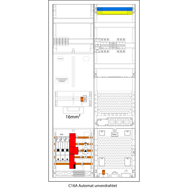 F-Tronic 7190229 Zählerplatz-Set 3HZ721APZM-EMOB22 E-Mobility Zählererweiterung 22kW- 11kW