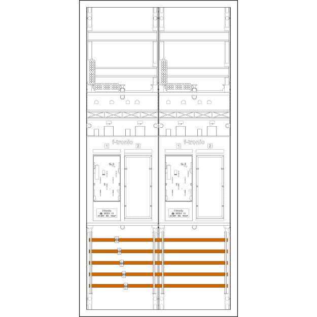 F-Tronic 7195004 Zählerplatz-Set 3HZ732VRJ45 2 ZP 1 V PPV5