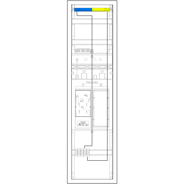 F-Tronic 7195006 Zählerplatz-Set 3HZ721APZ40B10 1 ZP 1 VAPZ inklusive APL SLS 40A SPVGB10 2 PPV 1 PL100