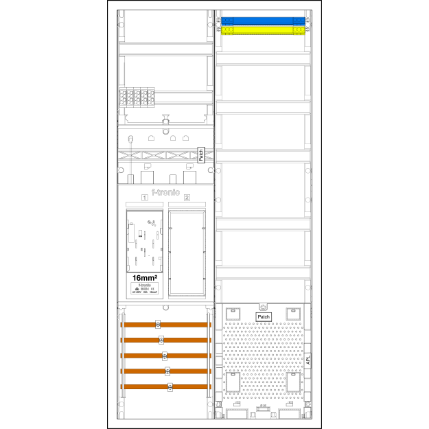 F-Tronic 7195202 Zählerplatz-Set 3HZ721APZRFZ63B6 1 ZP 1 VAPZRFZ inklusive APL SLS 63A SPVGB6 2 PPV 1 PL100