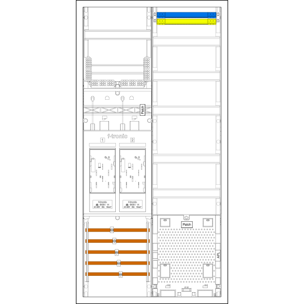 F-Tronic 7195252 Zählerplatz-Set 3HZ732APZHP 2 ZP 1 VAPZ inklusive APL 2 HSP 2 PPV 1 PL150