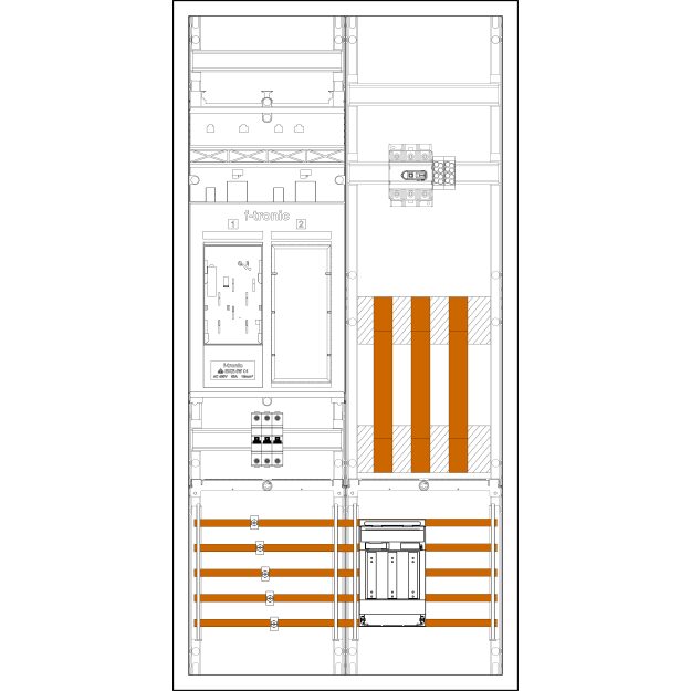 F-Tronic 7198001 Zählerplatz-Set 3HZ732APZRFZ50B10-16 2ZP 16mm² 1 VAPZRFZ inklusive APL SLS 50A SPVGB10 2 PPV 1 PL150