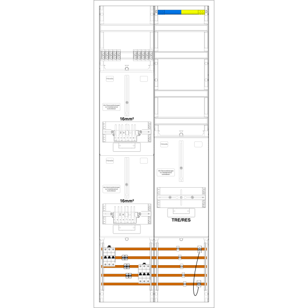 F-Tronic 7199077 Zählerplatz-Set 3HZ932TAPZB6 2 ZP 1 TRE 1 VAPZ inklusive APL SPVGB6 2 PPV 1 PL150