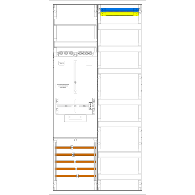 F-Tronic 7190026 Zählerplatz-Set 3HZ721VRJ45 1 ZP 1 V PPV5