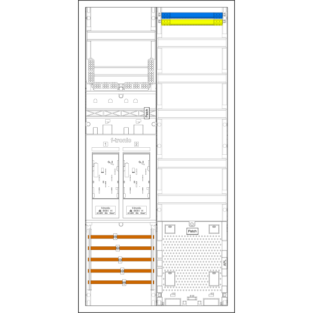 F-Tronic 7195251 Zählerplatz-Set 3HZ721APZRFZD01 1 ZP 1 VAPZRFZ inklusive APL SPVGD01 2 PPV 1 PL100