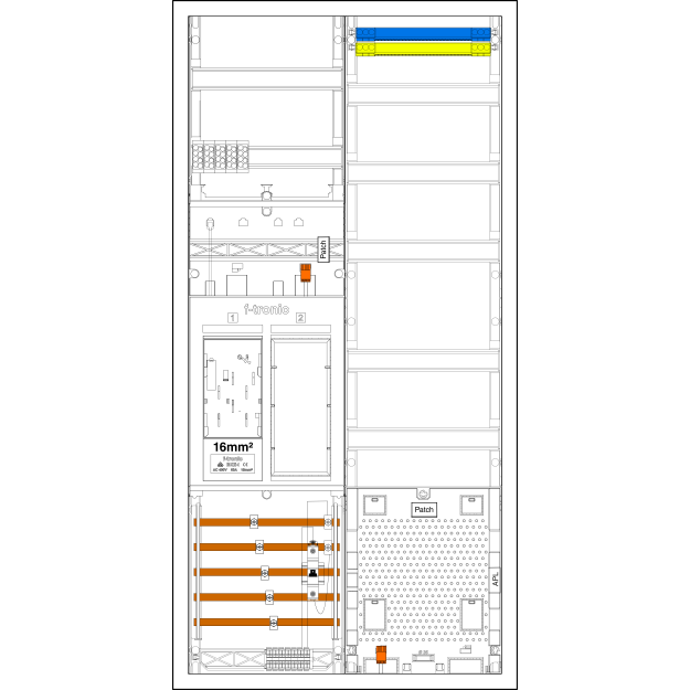 F-Tronic 7195219 Zählerplatz-Set 3HZ721APZRFZB10-16 1 ZP 16mm² 1 VAPZRFZ inklusive APL SPVGB10 2 PPV 1 PL100