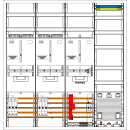 F-Tronic 7190668 Zählerplatz-Set 3HZ732APZRFZ40B6 2 ZP 1 VAPZRFZ inklusive APL SLS 40A SPVGB6 2 PPV 1 PL150
