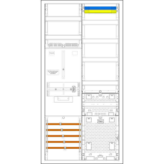 F-Tronic 7190146 Zählerplatz-Set 3HZ732APZRFZ63B10 2 ZP 1 VAPZRFZ inklusive APL SLS 63A SPVGB10 2 PPV 1 PL150