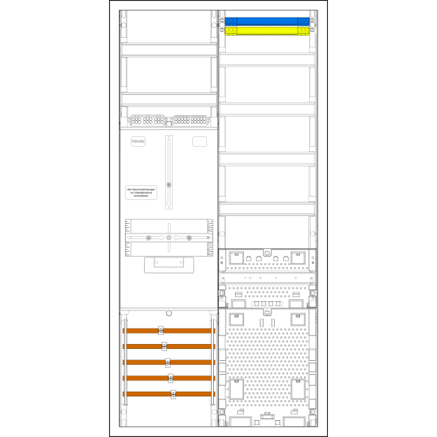 F-Tronic 7190145 Zählerplatz-Set 3HZ732APZRFZ40B10ÜS 2 ZP 1 VAPZRFZ inklusive APL SLS 40A ÜSS SPVGB10 2 PPV 1 PL150