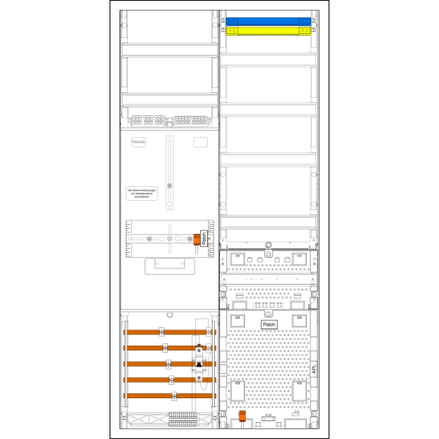F-Tronic 7190148 Zählerplatz-Set 3HZ721APZRFZ50D01ÜS-16 1 ZP 16mm² 1 VAPZRFZ inklusive APL SLS50A SPVGD01 ÜSS 2 PPV PL100