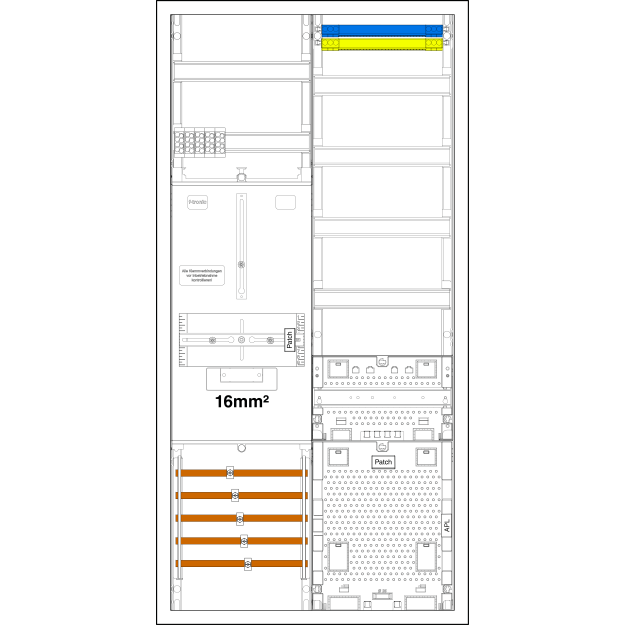 F-Tronic 7190206 Zählerplatz-Set 3HZ732APZRFZ63D01ÜS 2 ZP 1 VAPZRFZ inklusive APL SLS 63A ÜSS SPVGD01 2 PPV 1 PL150