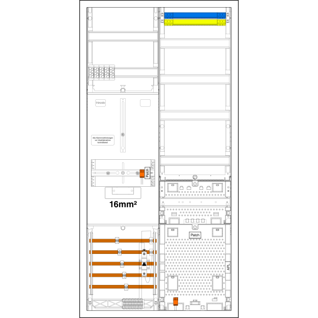 F-Tronic 7190215 Zählerplatz-Set 3HZ732APZRFZ-16 2 ZP 16mm² 1 VAPZRFZ inklusive APL 2 PPV 1 PL150
