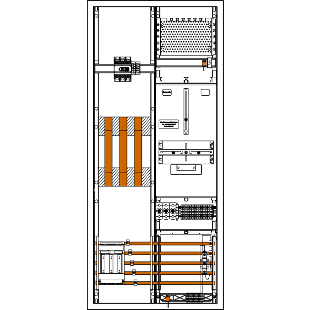 F-Tronic 7198200 Zählerplatz-Set 3HZ732APZRFZ50B10ÜS-16 2 ZP 16mm² 1 VAPZRFZ inklusive APL SLS50A ÜSS SPVGB10 2PPV 1PL150