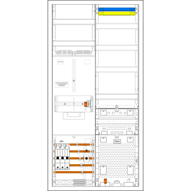 F-Tronic 7190063 Zählerplatz-Set 3HZ721APZ-2VF 1 ZP 1 VAPZ inklusive APL 2 VF 2 PPV 1 PL100