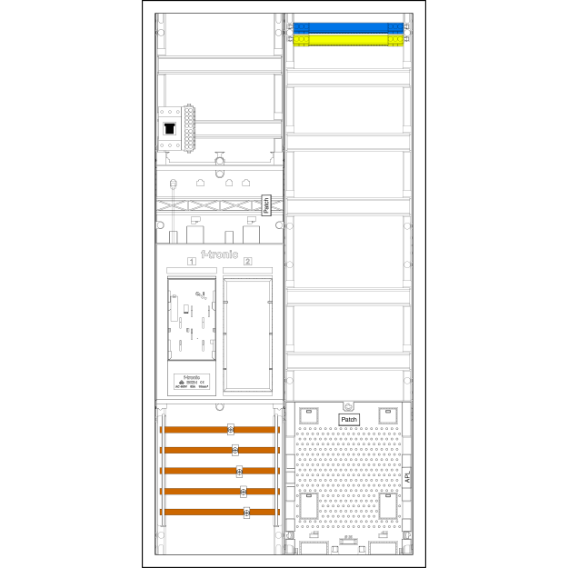 F-Tronic 7195170 Zählerplatz-Set 3HZ732APZRFZ63D01 2 ZP 1 VAPZRFZ inklusive APL SLS 63A SPVGD01 2 PPV 1 PL150