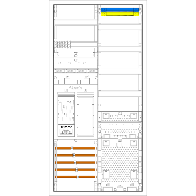 F-Tronic 7195231 Zählerplatz-Set 3HZ732APZSWM 2 ZP 1 VAPZ-SWM inklusive APL
