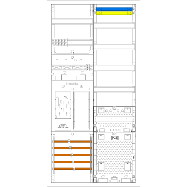F-Tronic 7195232 Zählerplatz-Set 3HZ732APZSWMB10 2 ZP 1 VAPZ-SWM inklusive APL SPVGB10 S1