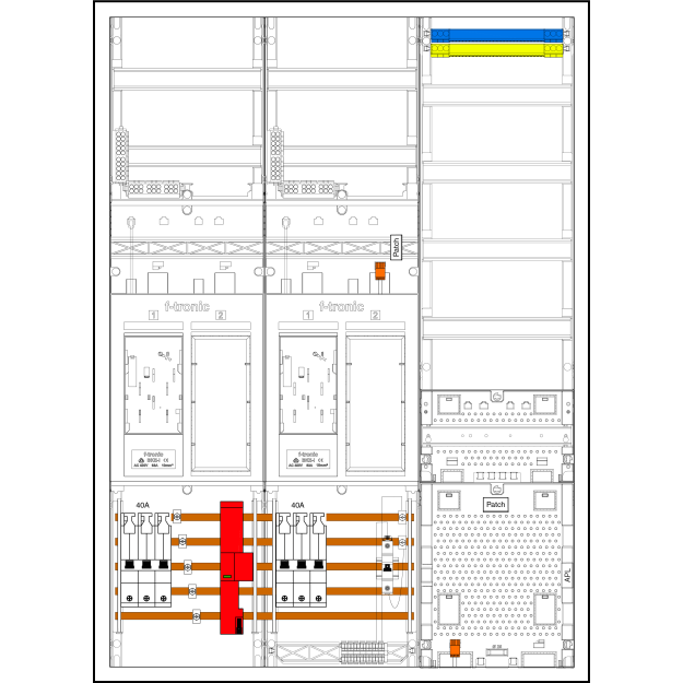 F-Tronic 7195610 Zählerplatz-Set EHZ732APZRFZ40B6ÜS 2 ZP 2 DS 2 R 1 VAPZRFZ inklusive APL SLS40A ÜSS SPVGB6 2 PPV 1 PL150