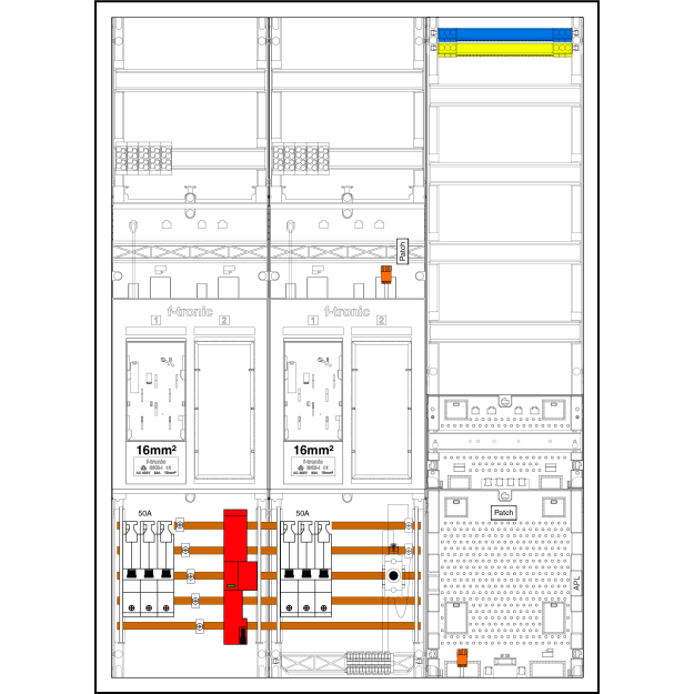 F-Tronic 7195661 EHZ732APZRFZ50D01ÜS-16 2 ZP 16mm² DS,2R 1VAPZRFZ inkl. APL SLS50A,ÜSS,SPVGD01,2PPV 1PL150 EHZ732APZRFZ50D01Ü16