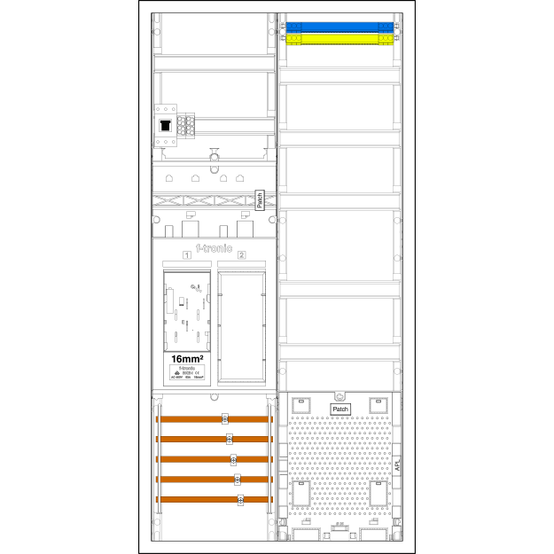 F-Tronic 7195227 Zählerplatz-Set 3HZ721APZSWMB10 1 ZP 1 VAPZ-SWM inklusive APL SPVGB10