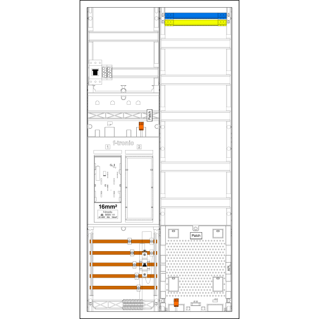 F-Tronic 7195228 Zählerplatz-Set 3HZ721APZSWM35B10 1 ZP 1 VAPZ-SWM inklusive APL SLS 35A SPVGB10