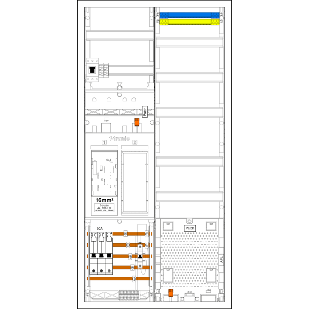 F-Tronic 7195229 Zählerplatz-Set 3HZ732APZSWM 2 ZP 1 VAPZ-SWM inklusive APL