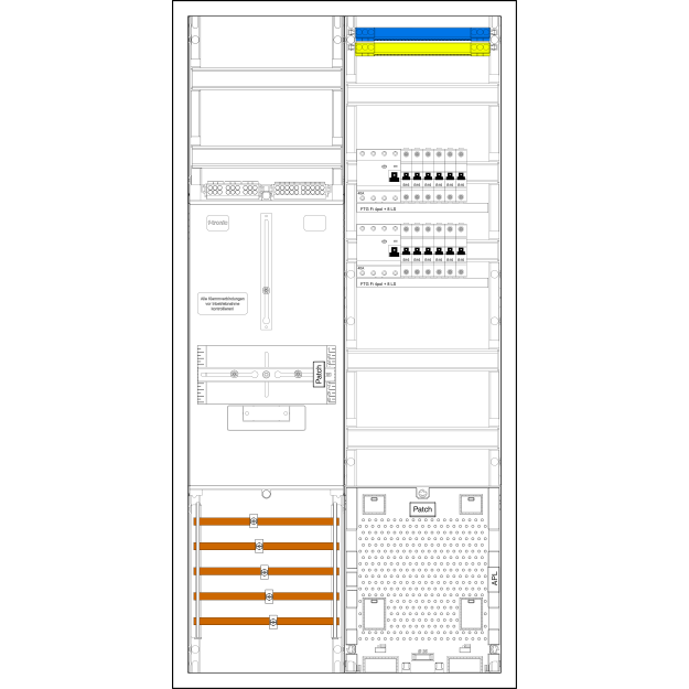 F-Tronic 7190171 Zählerplatz-Set 3HZ721APZ-2VF 1 ZP 1 VAPZ inklusive APL 2 VF 2 PPV 1 PL100