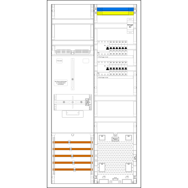 F-Tronic 7190172 Zählerplatz-Set 3HZ721APZ-2VFKT 1 ZP 1 VAPZ inklusive APL 2 VF 2 PPV 1 PL100 1 Klingeltrafo