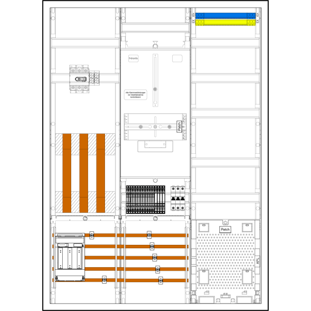 F-Tronic 7198051 Wandlerschrank 3.HZ 100A 3HZ731APZW100FNN,NH-Trenner Wandlertrennklemme FNN 3HZ731APZW100FNN