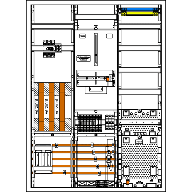 F-Tronic 7198052 Wandlerschrank 3.HZ 100A 3HZ731APZRFZW100BY,NH-Trenner Wandlertrennklemme Bayernwerk 3HZ731APZRFZW100BY